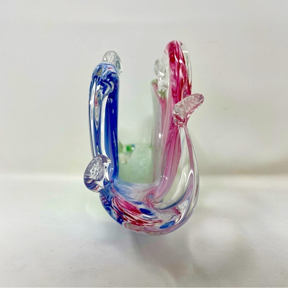 Vintage glass basket in perfect condition with no flaws - Picture 5 of 9